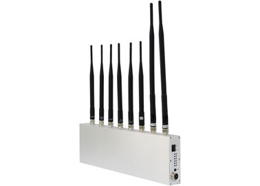 Cell Phone Signal Jammer + GPS + WIFI + Walkie Talkie / Wireless Earphone (8 antennas)