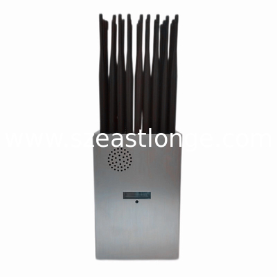 โทรศัพท์มือถือความถี่เต็ม WIFI GPS UHF VHF 12000mAh 27W เครื่องยับยับสัญญาณพกพา